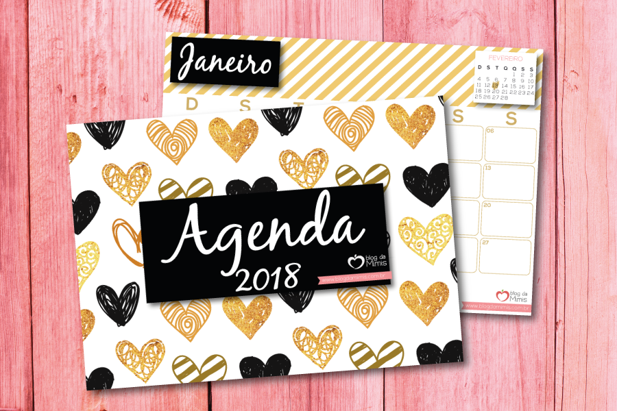 Agenda 2018: organizador mensal, semanal e diário para imprimir